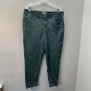 Democracy Pants Womens 16 Green Ab Technology Skinny Stretch Jeggings Jeans